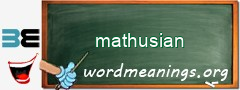 WordMeaning blackboard for mathusian